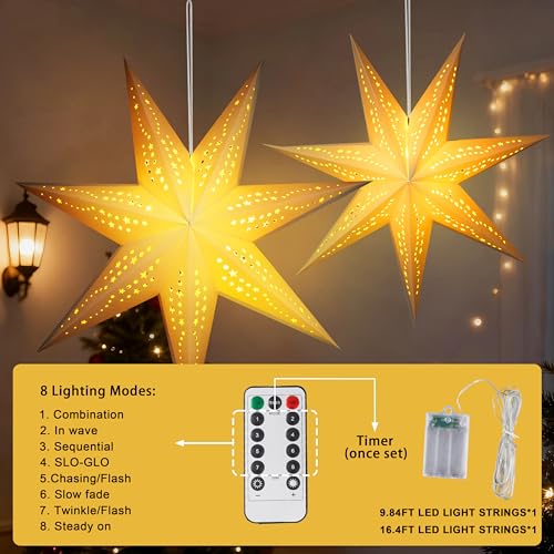 Christmas Paper Snowflake Lanterns with LED Lights for Holiday Party Decor A55544