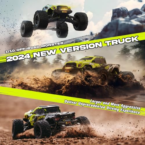 1/10 RTR Brushless RC Car, 50mph Off-Road Monster Truck, 4WD, Green K2965