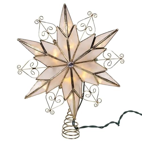 10-Light 6-Point Capiz Star Treetop H23685