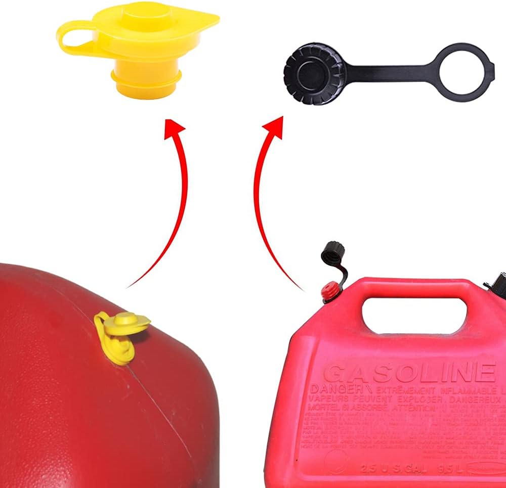 Flexible Gas Can Spout Replacement with Coarse and Fine Thread Caps V56151