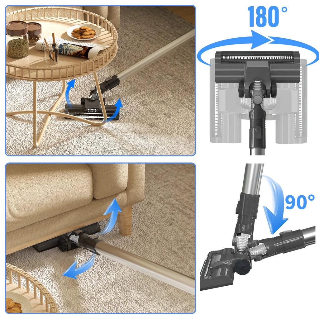 Cordless Stick Vacuum Cleaner with LED Light for Pet Hair and Hard Floor T49566