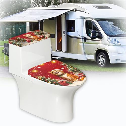 Christmas Toilet Lid and Tank Cover Set for Bathroom Decor K51670