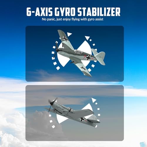 RC Plane 3 Channel Remote Control Airplane Fighter Toy, 2.4GHz 6-axis Gyro, Easy to Fly for Adults Kids Beginners B2466