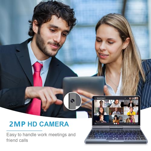 8 inch Mini Laptop HD Touchscreen Portable 2-in-1 Computer, Windows 11 Pro, Intel N100, 12GB RAM, 512GB SSD Q486