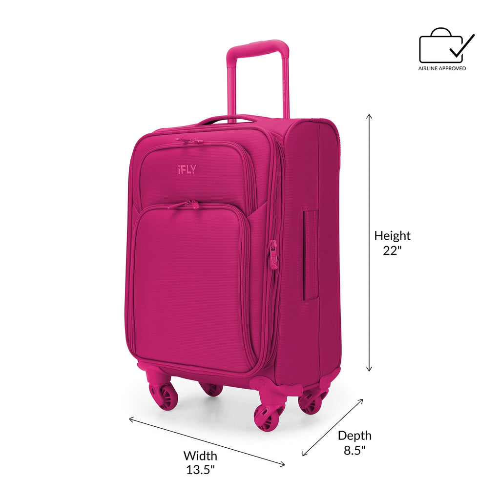 Softside 20" Carry-on Luggage, Fuchsia T7154