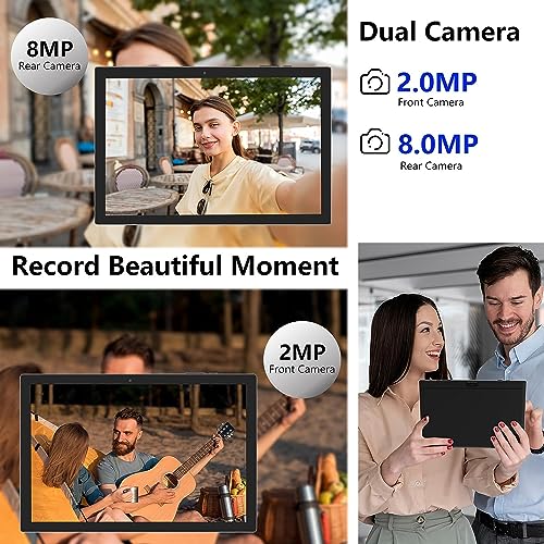 Tablet 10 Inch, 18GB RAM 128GB ROM, 2 in 1 with Keyboard Mouse Stylus G64709