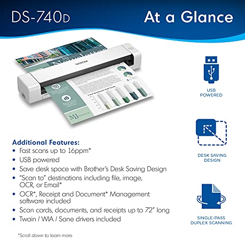 Compact Duplex Mobile Document Scanner B537531