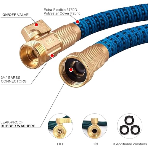 Expandable Garden Hose with Spray Nozzle and Storage Bag H52603