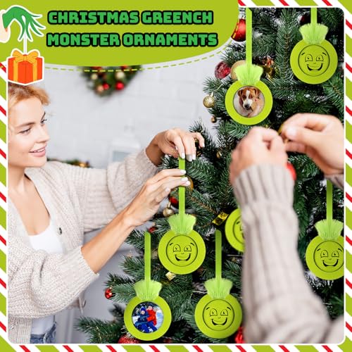 24 Pcs Christmas Photo Ornament Frames for Baby First Christmas Tree Keepsake K3591
