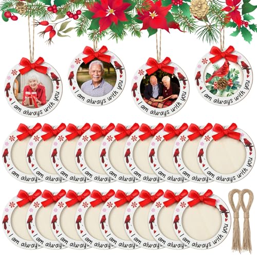 24 Pcs Christmas Photo Ornament Frames for Baby First Christmas Tree Keepsake K3591
