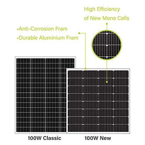 100W 12V Monocrystalline Solar Panel for RV Marine Boat Off Grid B953