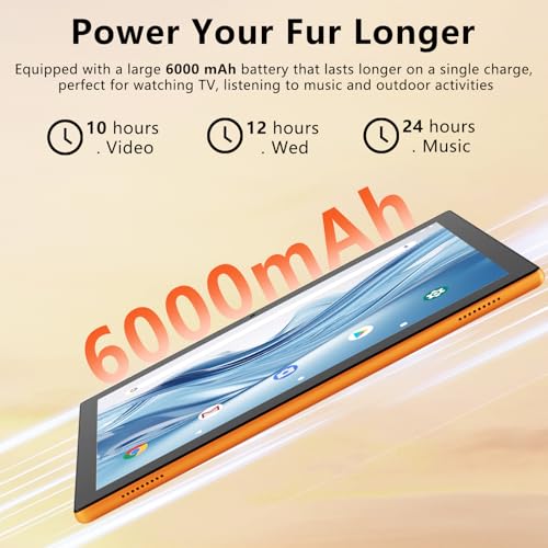 Tablet 10 Inch, 18GB RAM 128GB ROM, 2 in 1 with Keyboard Mouse Stylus G64709