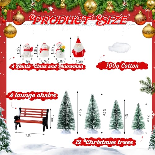 Ceramic Christmas Village Set with LED Houses and Trees M895