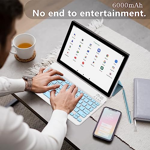 Android Tablet 10.1 Inch with Keyboard, 64GB ROM, 8GB RAM V203