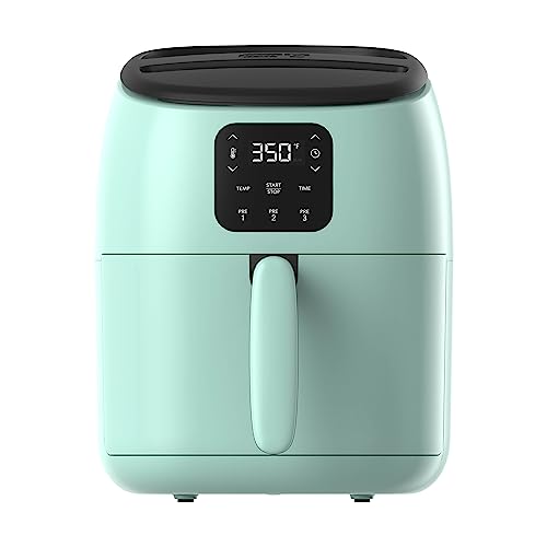 Electric Air Fryer Oven, 2.6 Qt., Grey, Compact Digital, Auto Shut Off S650981