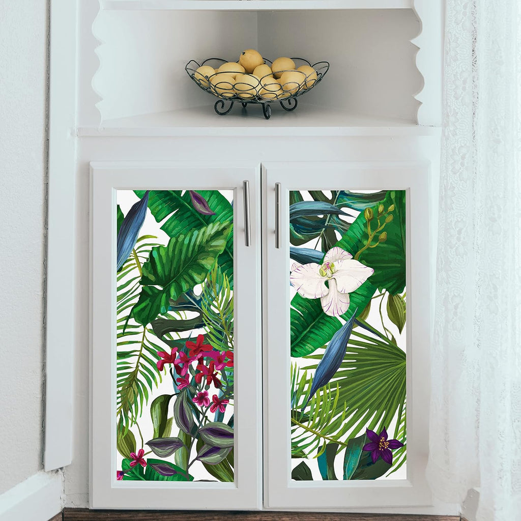 Tropical Green Floral Peel and Stick Wallpaper 24"x118" Z962
