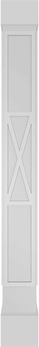 8"W x 8'H Craftsman Square Non-Tapered Column with Capital and Base L55107