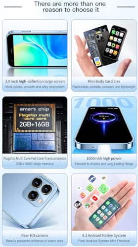 Mini Smartphone 3.0 Inch Android Quad Core Dual SIM Unlocked L496491
