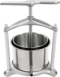6 L/1.59Gal Fruit Wine Press Manual Press Machine with with T-Handle, Stainless Steel Manual Cheese Press Grape Cider Wine Making Equipment for Pressing Cheese, Herbs, Olive Oil, Honey
