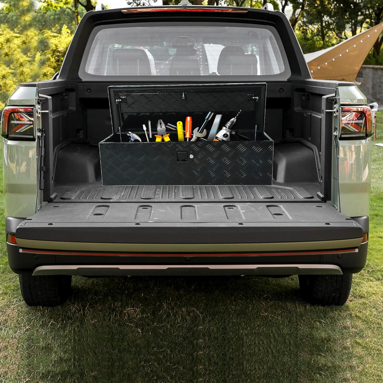 Heavy Duty Aluminum Pickup Truck Bed Tool Box with Lock and Keys Z931734