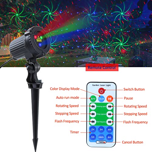 Christmas Laser Lights Outdoor Garden Projector with Moving RGB Waterproof U91188