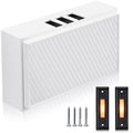 Wired Doorbell Chime with 2 Lighted Push Buttons, 16V 10VA Two Sounds Front and Rear Door Chime Kit for Home Wall Inside, Compatible with Most Brand Doorbells (Black, White, Yellow)