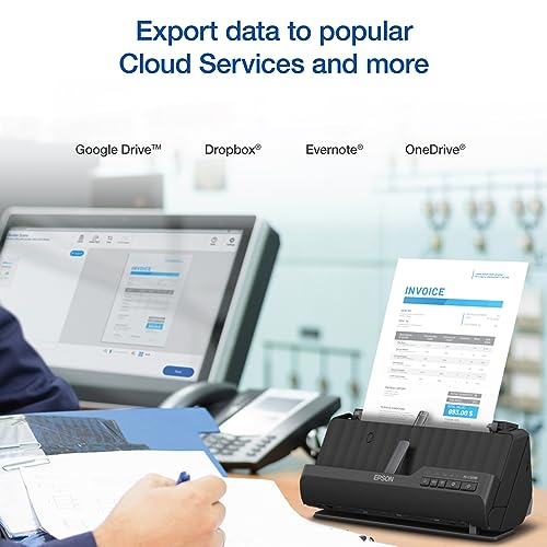 Wireless Compact Desktop Document Scanner with Auto Feeder L54226