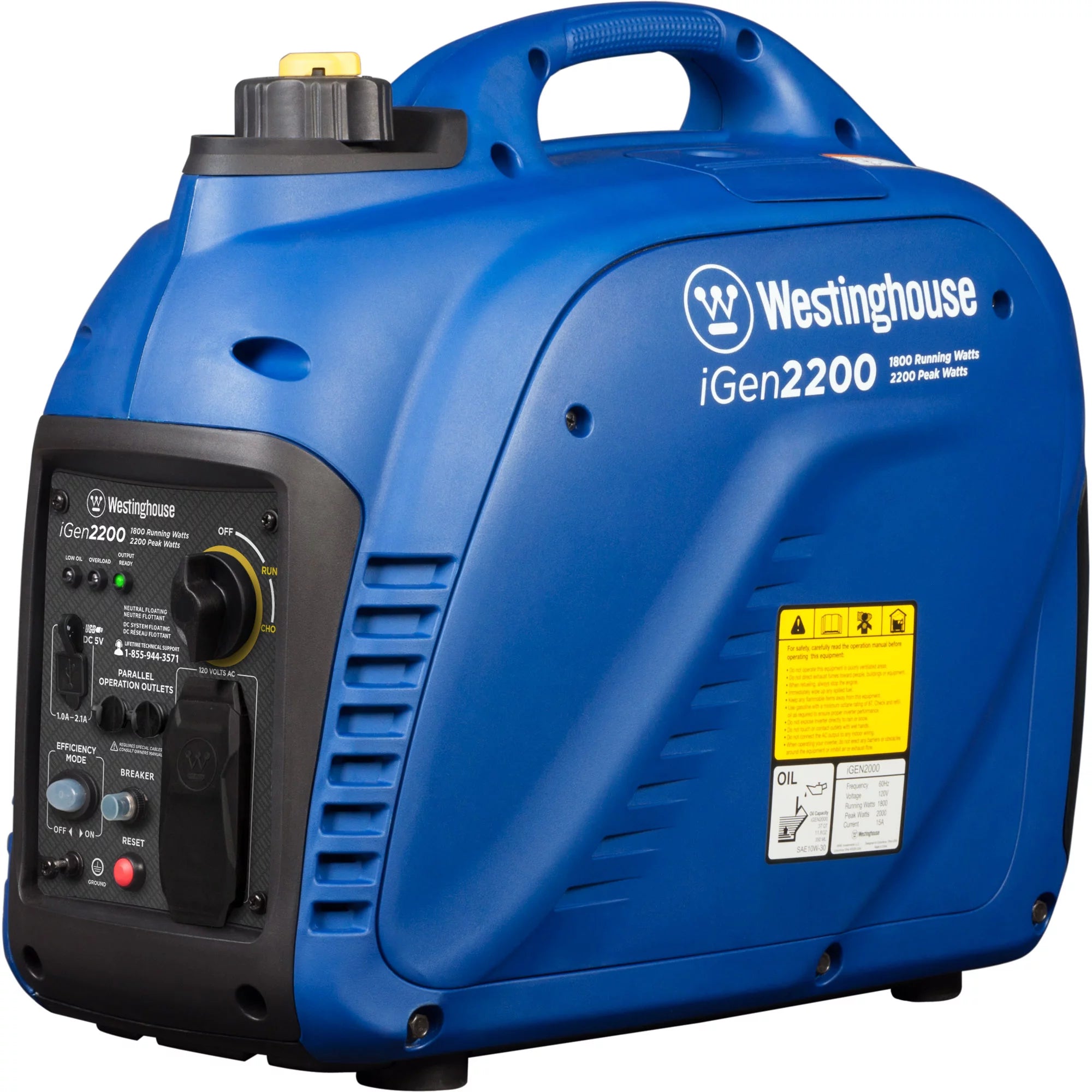 2200 Peak Watt Portable Gas Inverter Generator J7555