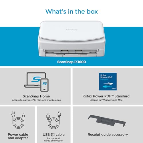 Wireless Document Scanner with Touchscreen and Auto Document Feeder F6657