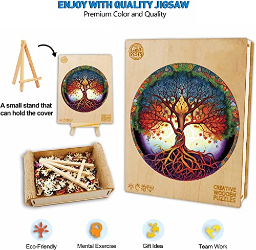 Wooden Puzzle for Adults, Yin Yang Life Tree, 190 Pieces F58046
