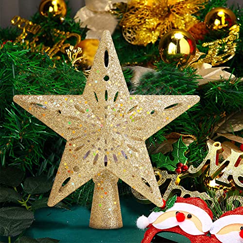 Snowflake Christmas Tree Topper LED Rotating with Projection Slides S187630