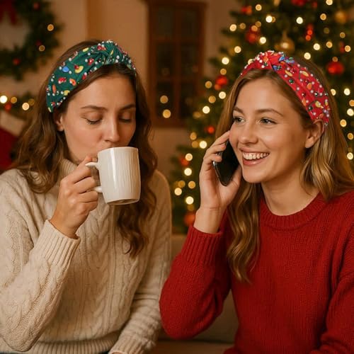 Christmas Pearl Rhinestone Headband for Women Holiday Party Hair Accessory K88231