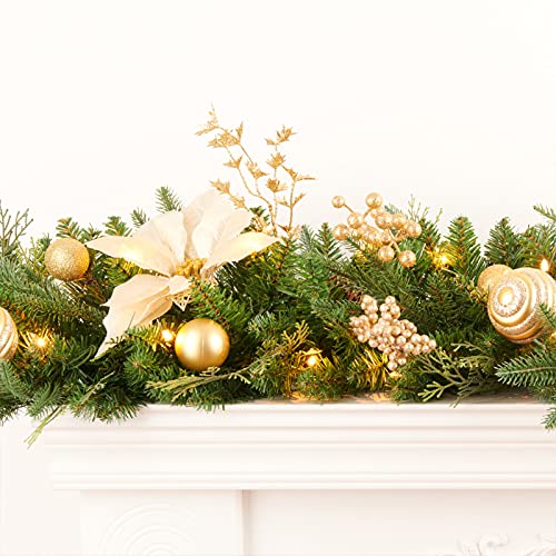 Pre-lit Christmas Garland 9ft with 50 LED Lights B458889