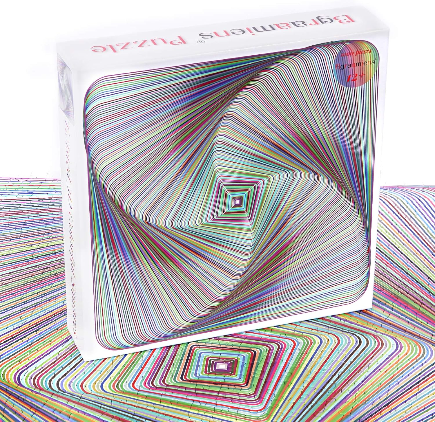 3D Colorful Squares Puzzle - 1000 Pieces Jigsaw for Adults and Kids U7452
