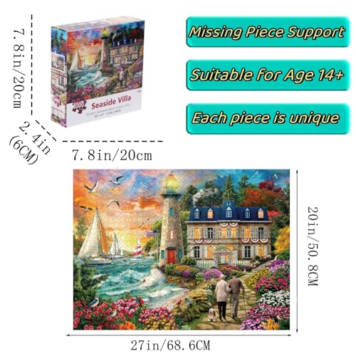 1000 Piece Jigsaw Puzzle for Adults - Marine Artwork Pirate Ship Octopus J4567