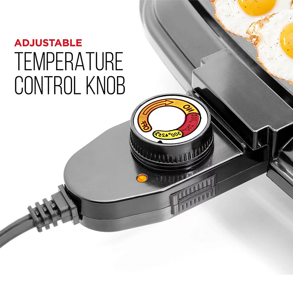 Nonstick Electric Griddle for 6 Eggs and Pancakes N240290