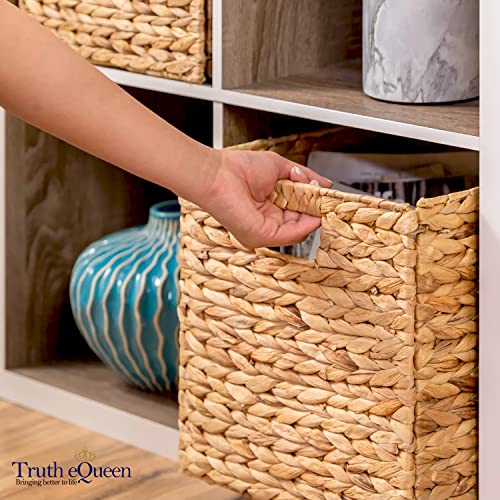 Wicker Storage Baskets for Shelves, 12x12x12 In, 6Pcs U40801