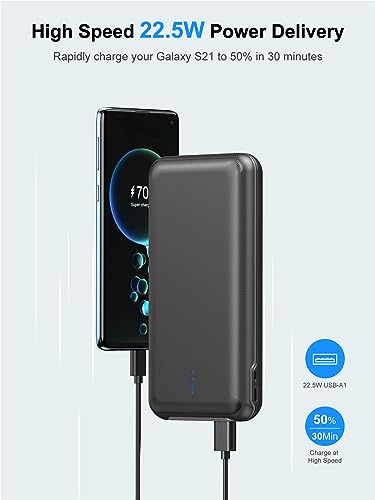 Portable Charger 30000mAh with 22.5W Fast Charging, 4 Outputs P157