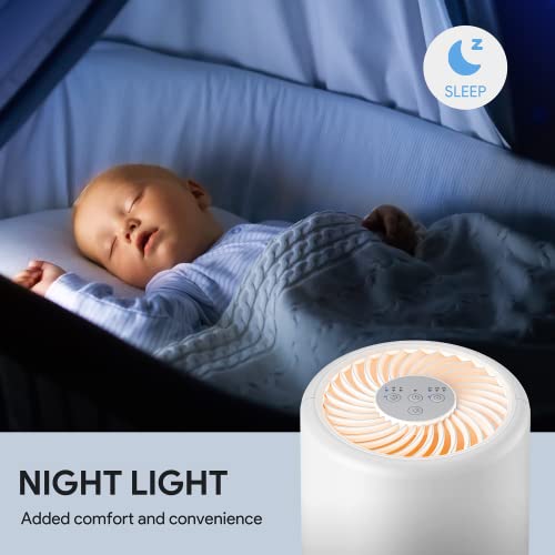 H13 True HEPA Air Purifier for Bedroom, Quiet with Night Light V933