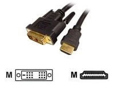 Cables Unlimited 3ft HDMI to DVI Single Link Male Cable for Video Equipment, Black