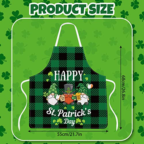 4Pcs Christmas Aprons Pink Xmas Tree Santa Deer Buffalo Plaid Adjustable Kitchen Cooking O6302