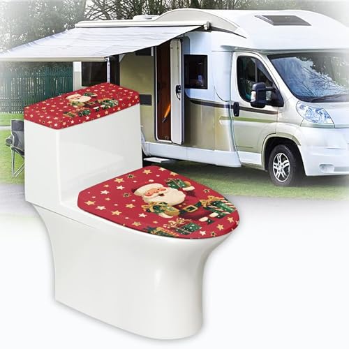 Christmas Toilet Lid and Tank Cover Set for Bathroom Decor K51670