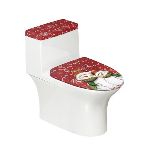 Christmas Toilet Lid and Tank Cover Set for Bathroom Decor K51670