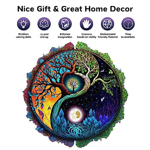 Wooden Jigsaw Puzzle for Adults, Tree of Life Design, 200 Pieces X196
