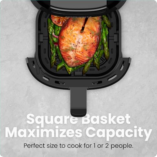 2 Qt Mini Air Fryer with Digital Timer and Nonstick Basket K944