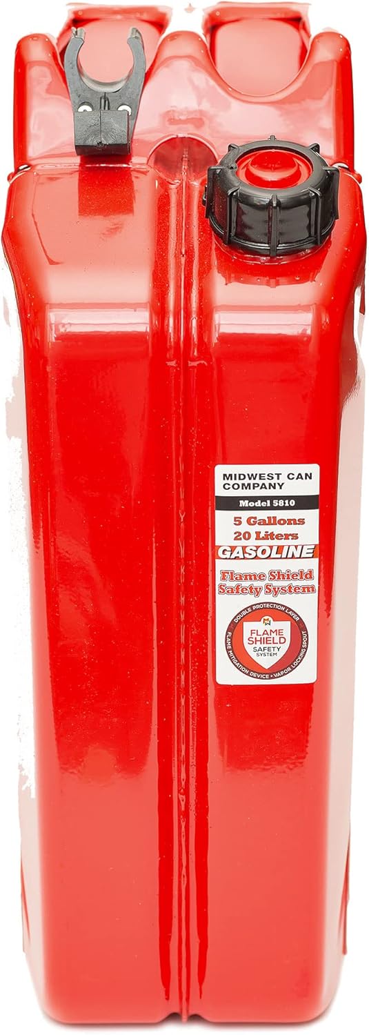 5-Gal Metal Gas Can with Spout, 4 Pack C1241