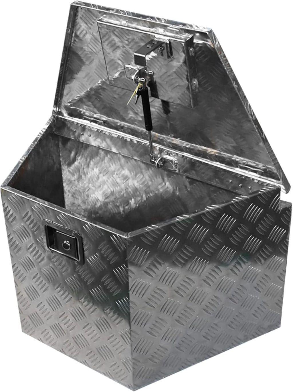 Aluminum Trailer Tongue Tool Box Diamond Tread with Lock & Keys V9757