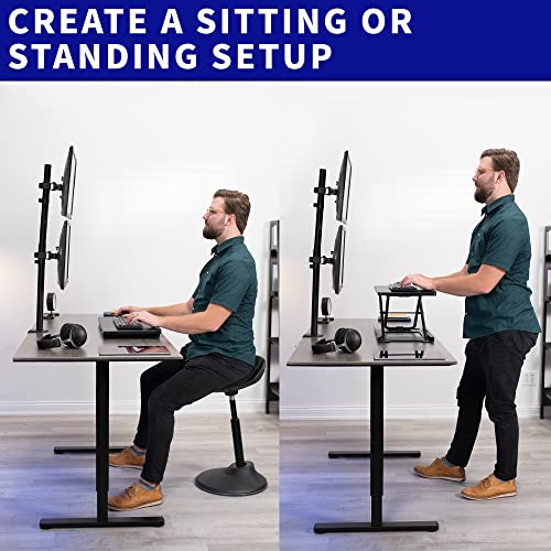 Dual Monitor Desk Mount Stand with Height Adjustment and VESA Plates for 2 LCD Ultrawide Screens up to 34 Inches K936