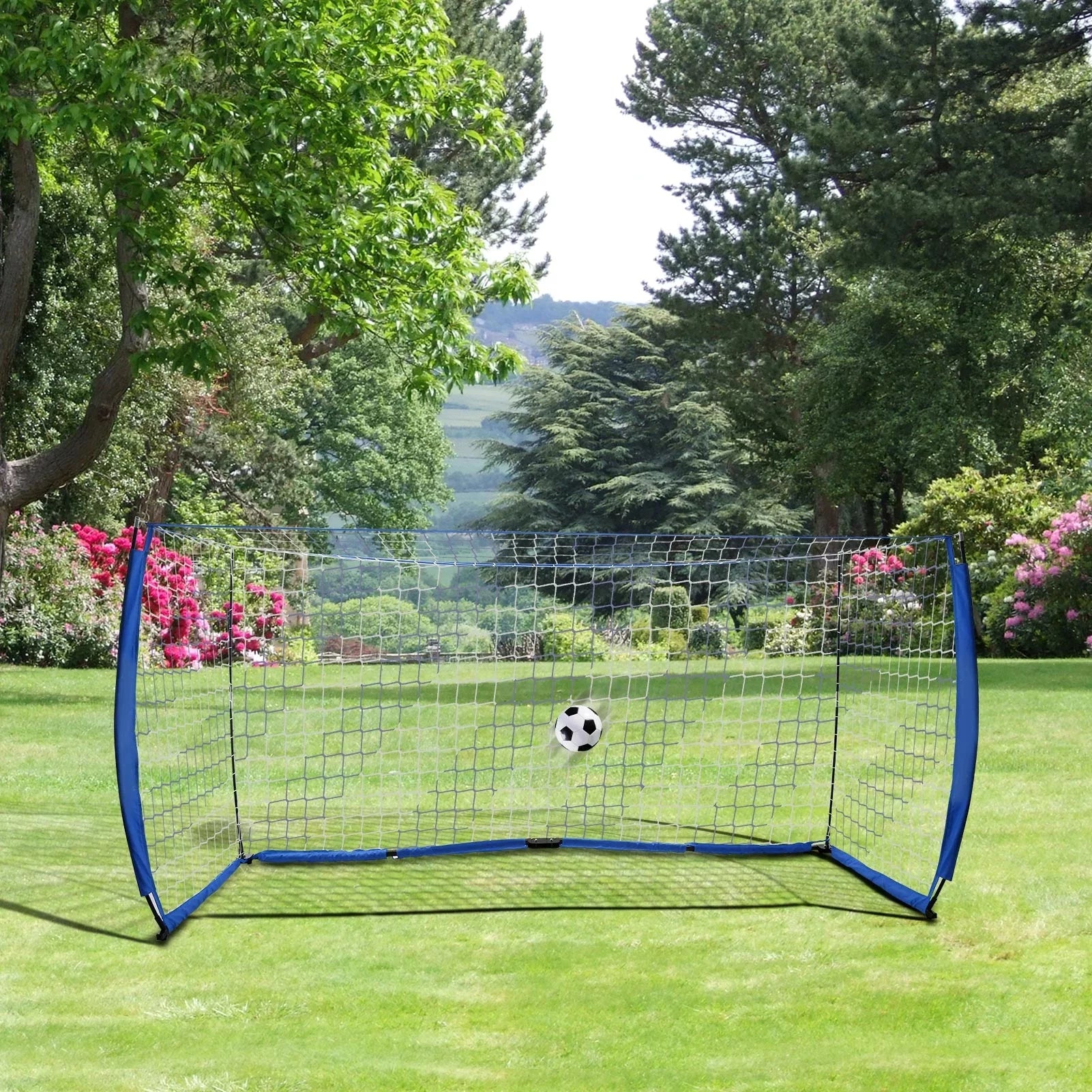 Portable Soccer Goal 12 x 6 ft for Backyard Training W2686