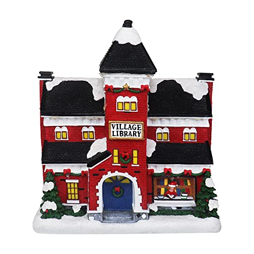 Lighted Musical Snow Village with Animated Kids Sledding A3584
